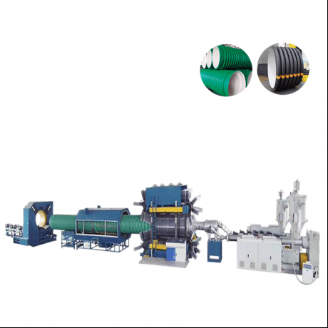 HDPE, PP Tip Vertikali Double Wall Corrugated Pajp u PVC Ribbed Pipe Estrużjoni linja